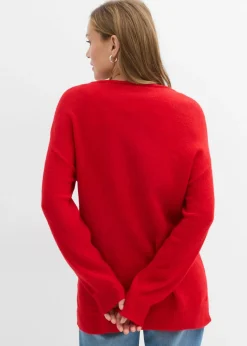 Mujer bonprix bonprix Jersey largo con corte holgado y aberturas laterales