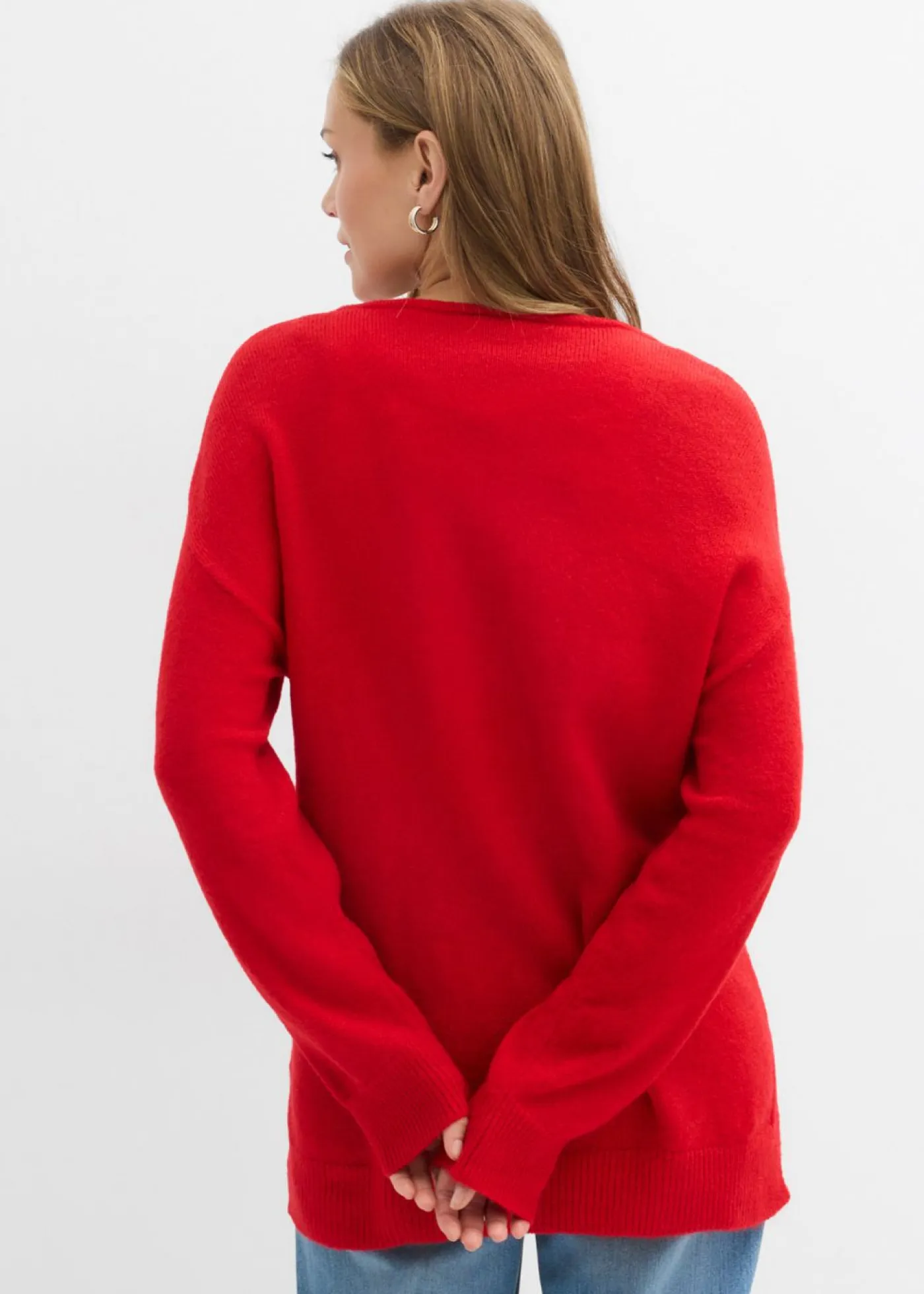 Mujer bonprix bonprix Jersey largo con corte holgado y aberturas laterales