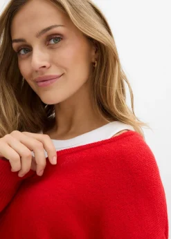 Mujer bonprix bonprix Jersey largo con corte holgado y aberturas laterales