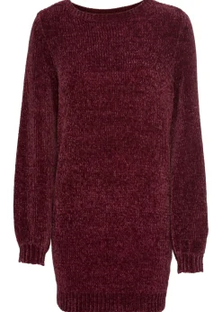 bonprix bonprix Jerséis|Ropa De Punto>Jersey largo de chenilla Granate