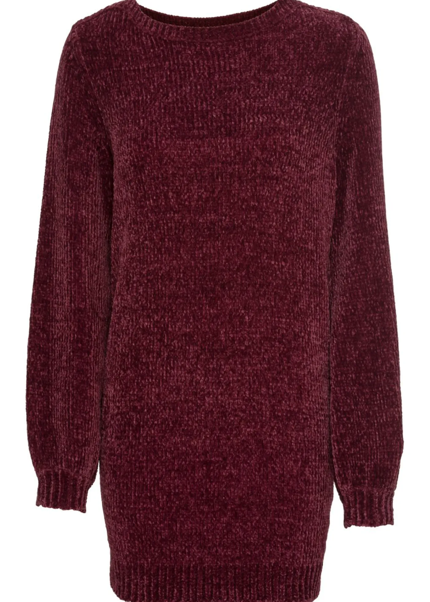 bonprix bonprix Jerséis|Ropa De Punto>Jersey largo de chenilla Granate