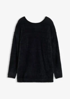 bonprix bonprix Jerséis|Ropa De Punto>Jersey largo de hilo suave Negro