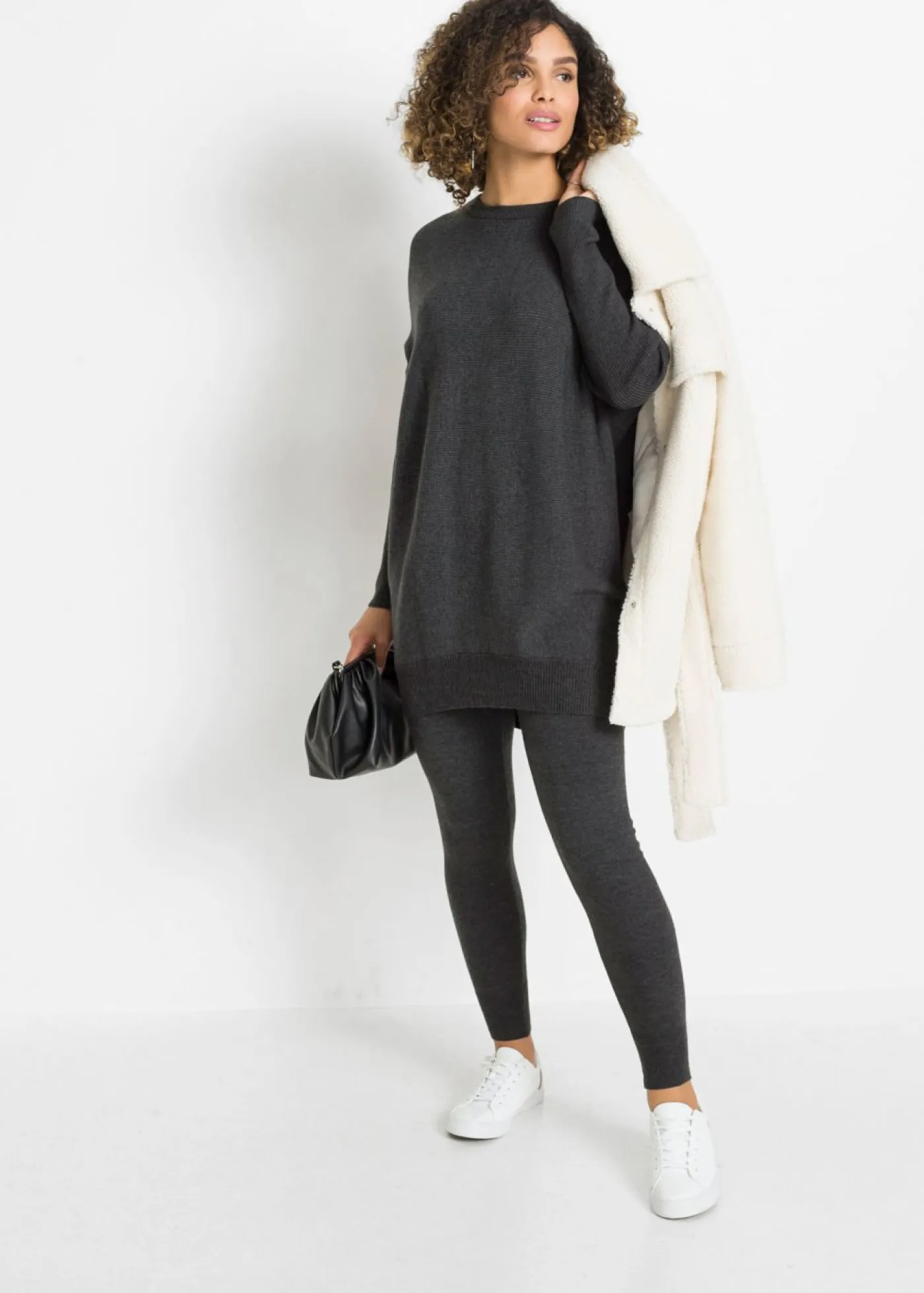 Mujer bonprix bonprix Jersey largo de mezcla de viscosa