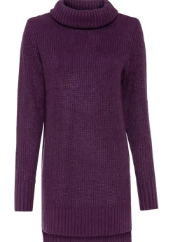 bonprix bonprix Jerséis|Ropa De Punto>Jersey largo de punto Lila oscuro