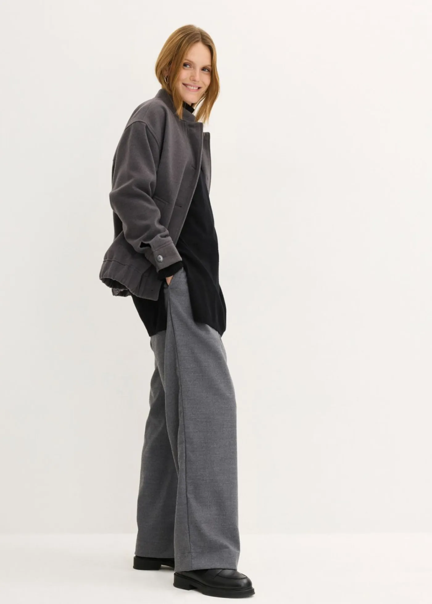 bonprix bonprix Jerséis|Ropa De Punto>Jersey largo de punto fino con aberturas laterales en mezcla de viscosa Negro