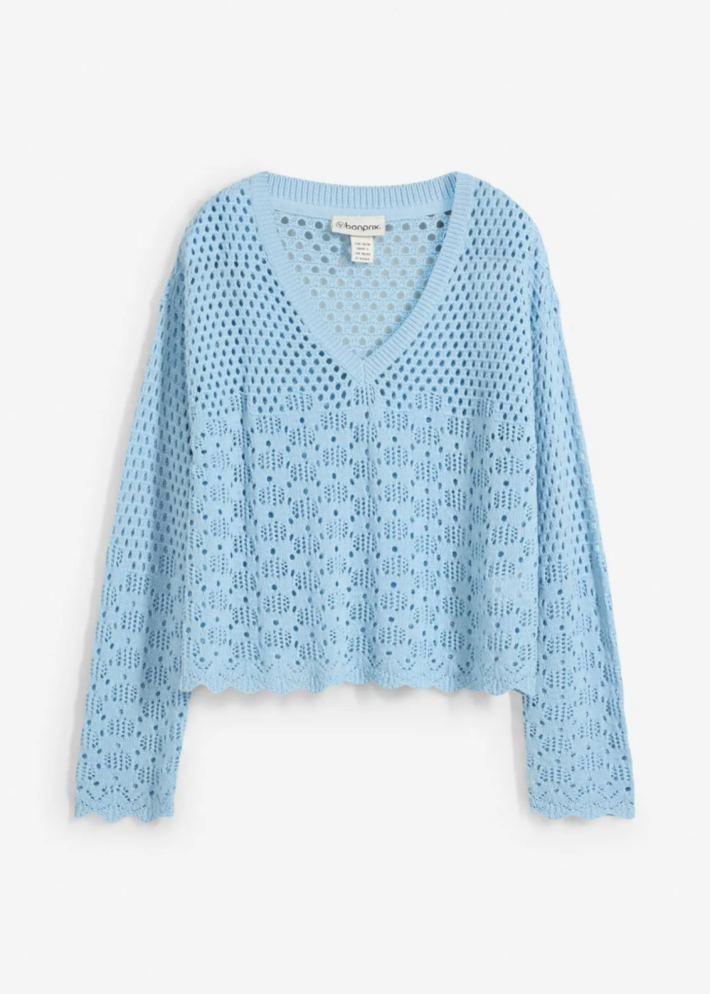 bonprix bonprix Jerséis|Novedades>Jersey ligero de ajour Azul hielo