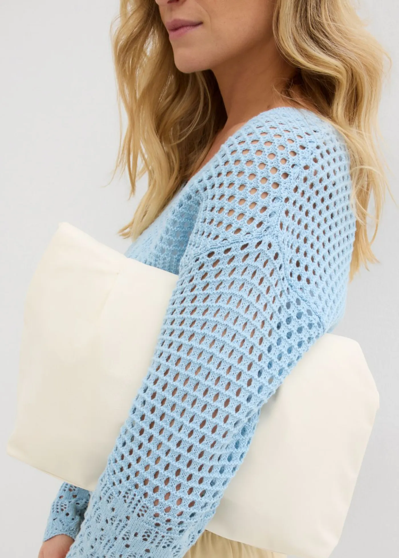 bonprix bonprix Jerséis|Novedades>Jersey ligero de ajour Azul hielo