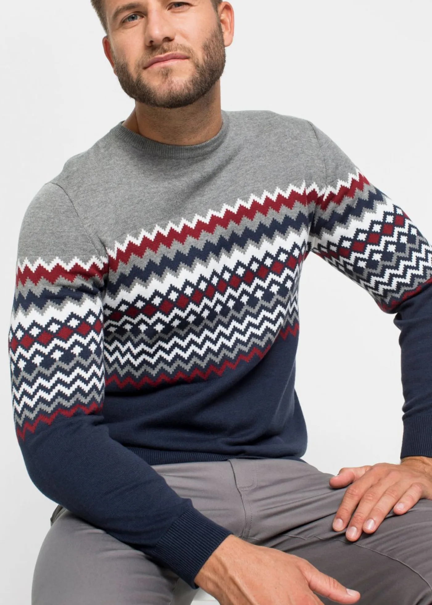 Hombre bonprix bonprix Jersey nórdico con algodón