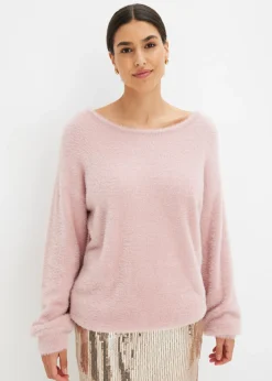 bonprix bonprix Jerséis|Ropa De Punto>Jersey oversize Rosa ceniza