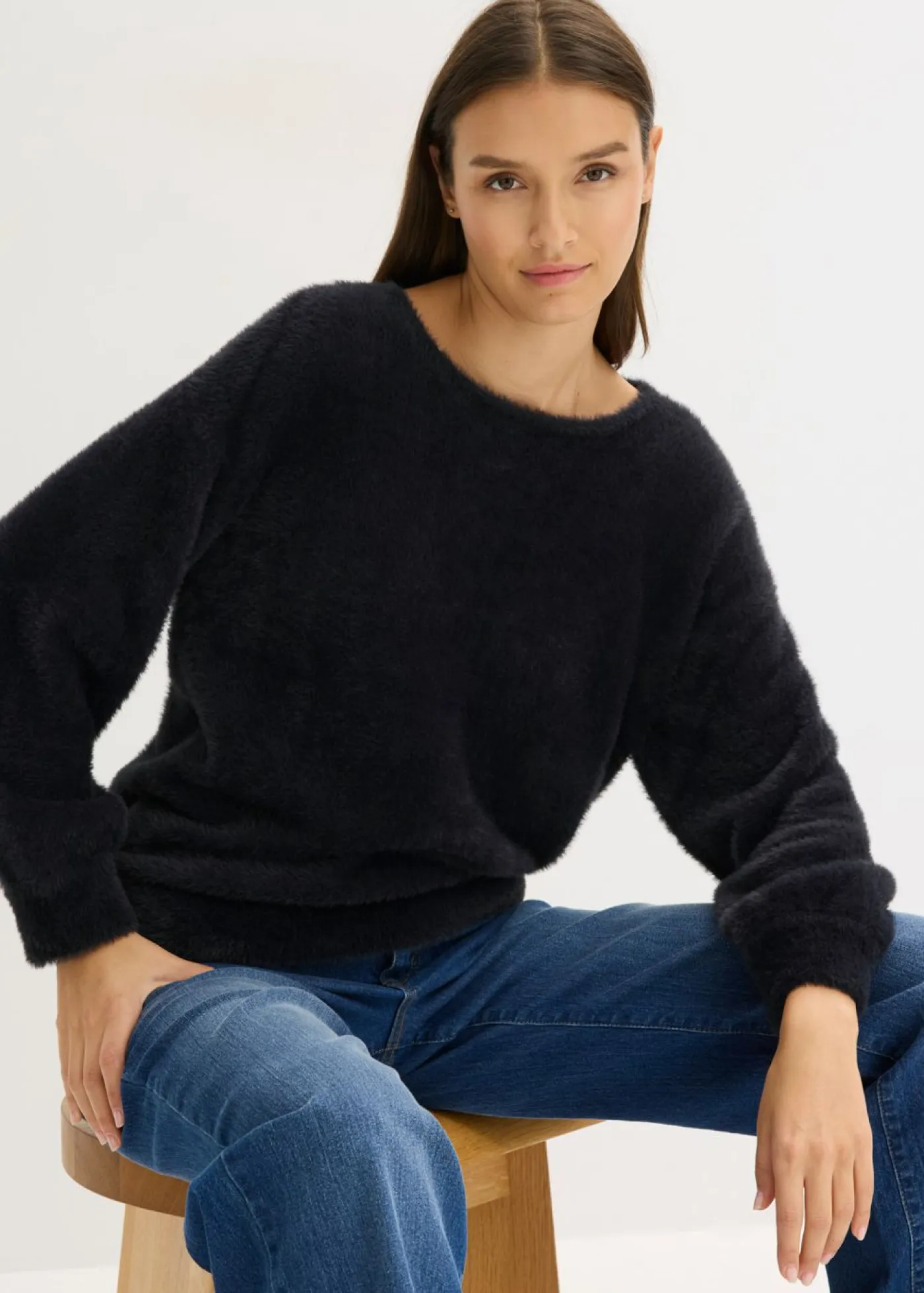 bonprix bonprix Jerséis|Ropa De Punto>Jersey oversize Negro