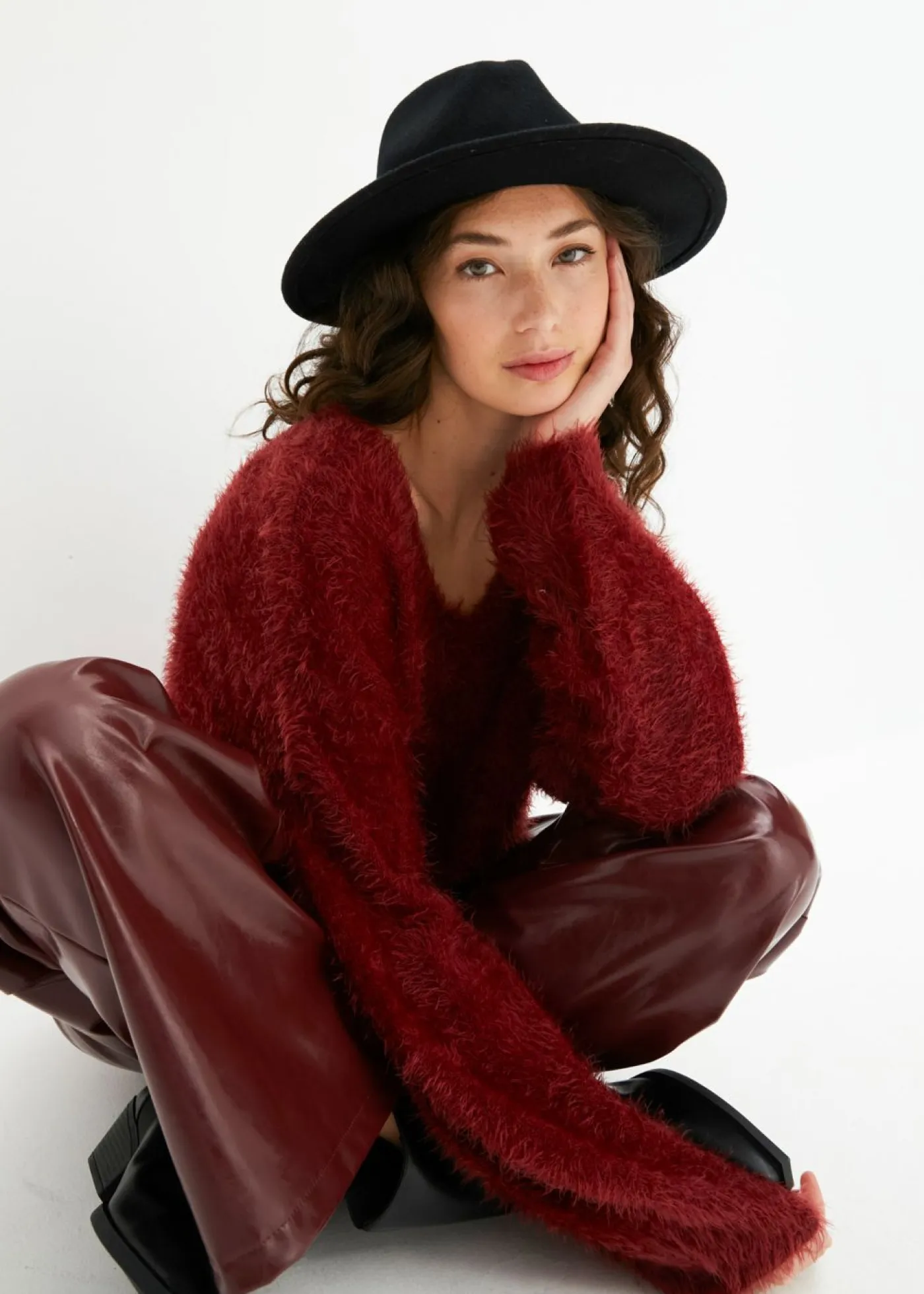 bonprix bonprix Ropa De Punto|Jerséis>Jersey oversize Rojo rubí