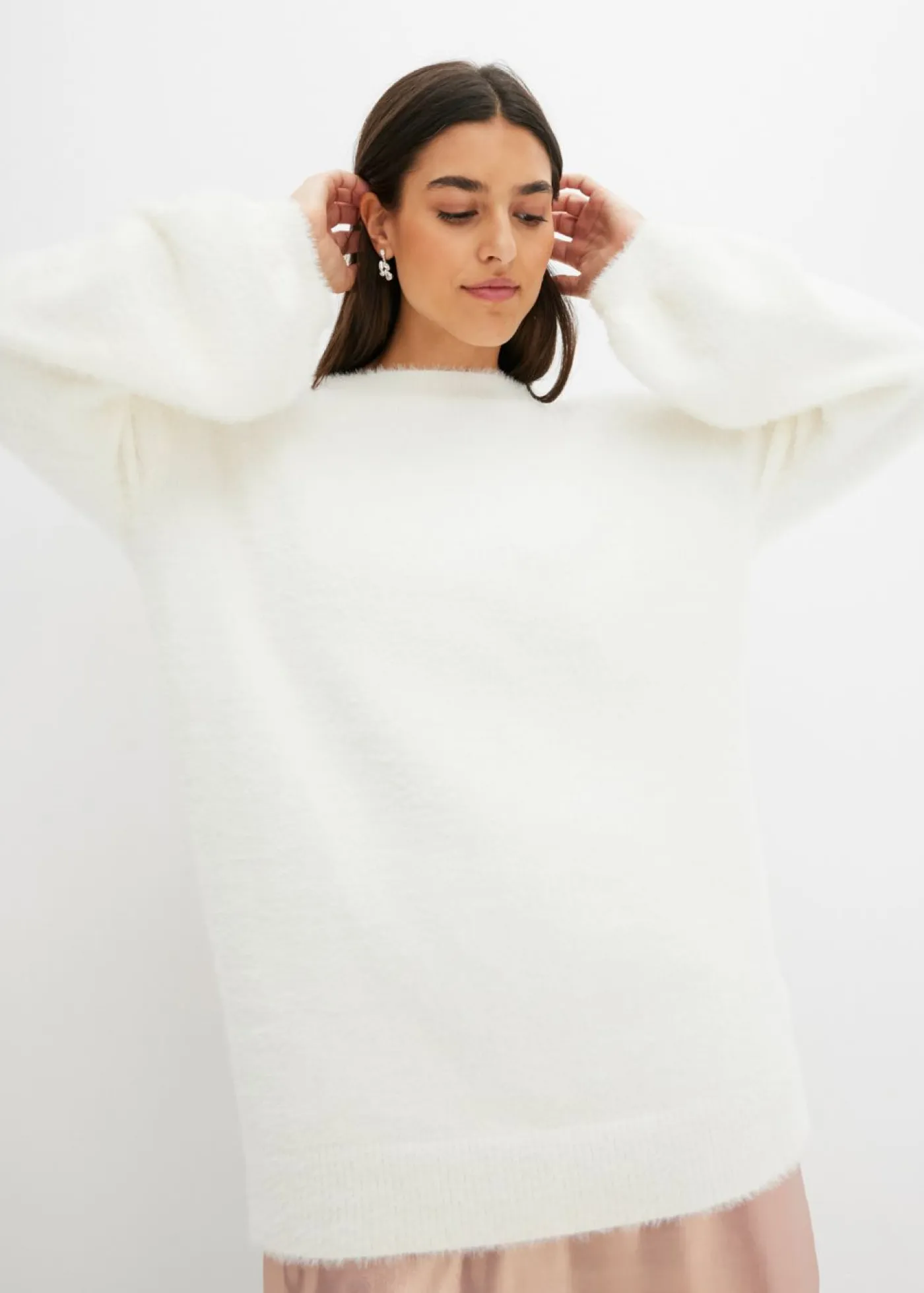 bonprix bonprix Jerséis|Ropa De Punto>Jersey oversize Blanco lana