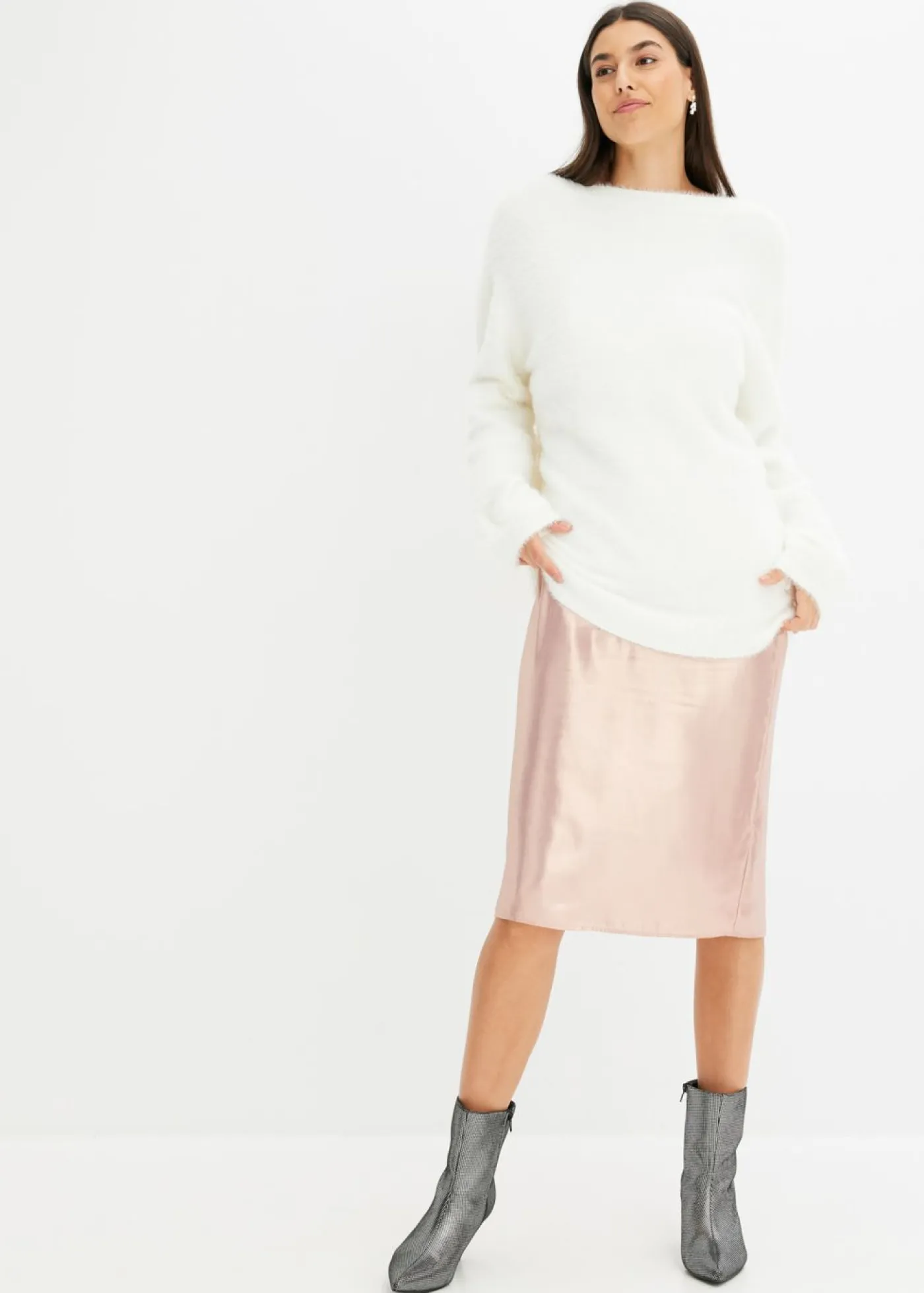 bonprix bonprix Jerséis|Ropa De Punto>Jersey oversize Blanco lana
