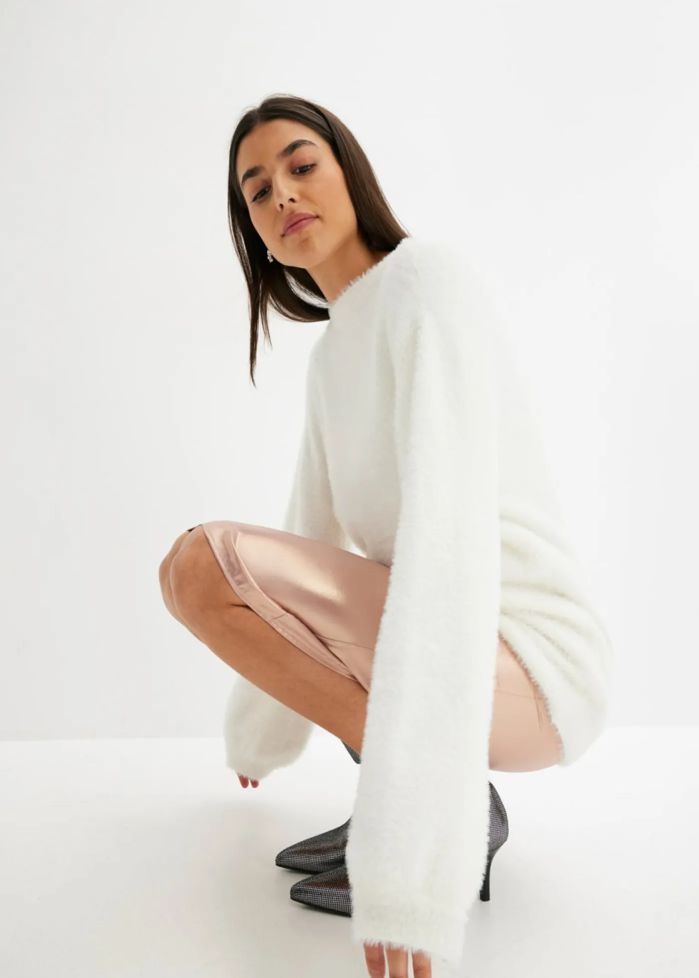 bonprix bonprix Jerséis|Ropa De Punto>Jersey oversize Blanco lana