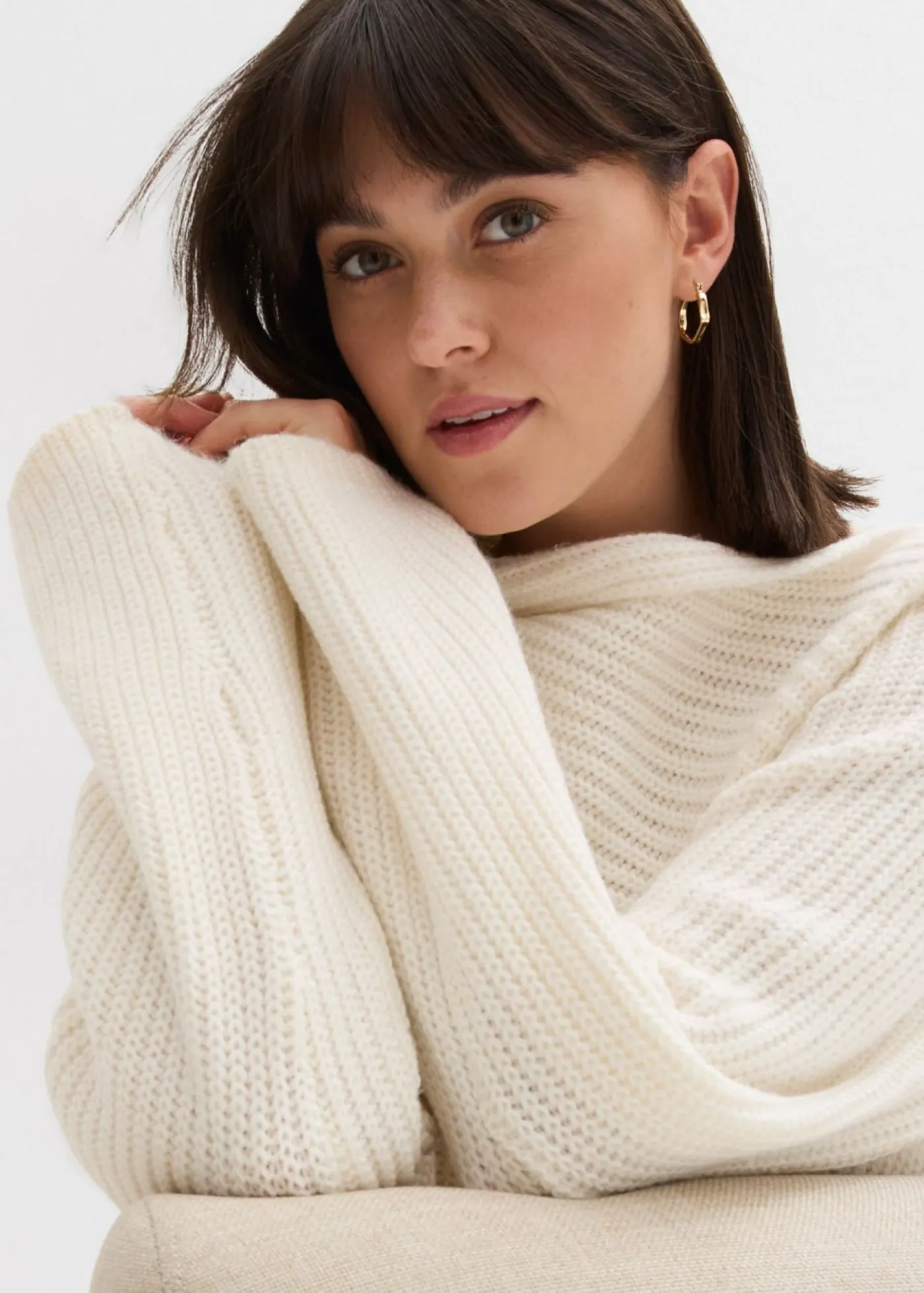 Mujer bonprix bonprix Jersey oversize de canalé