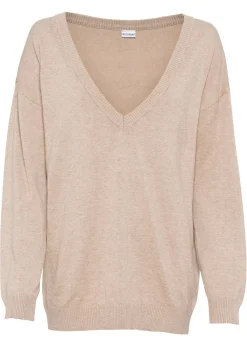 Mujer bonprix bonprix Jersey oversize de mezcla de viscosa