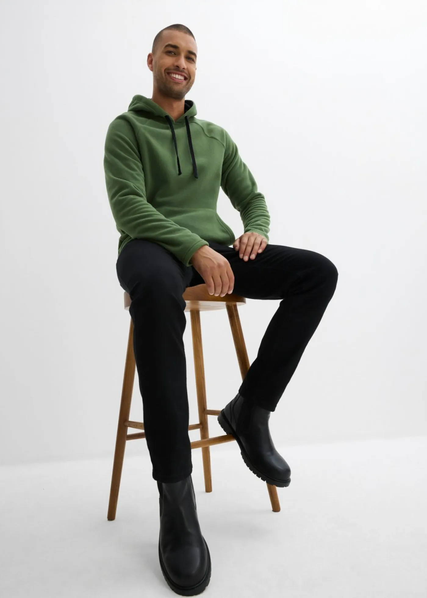 bonprix bonprix Chándals>Jersey polar con capucha musgo