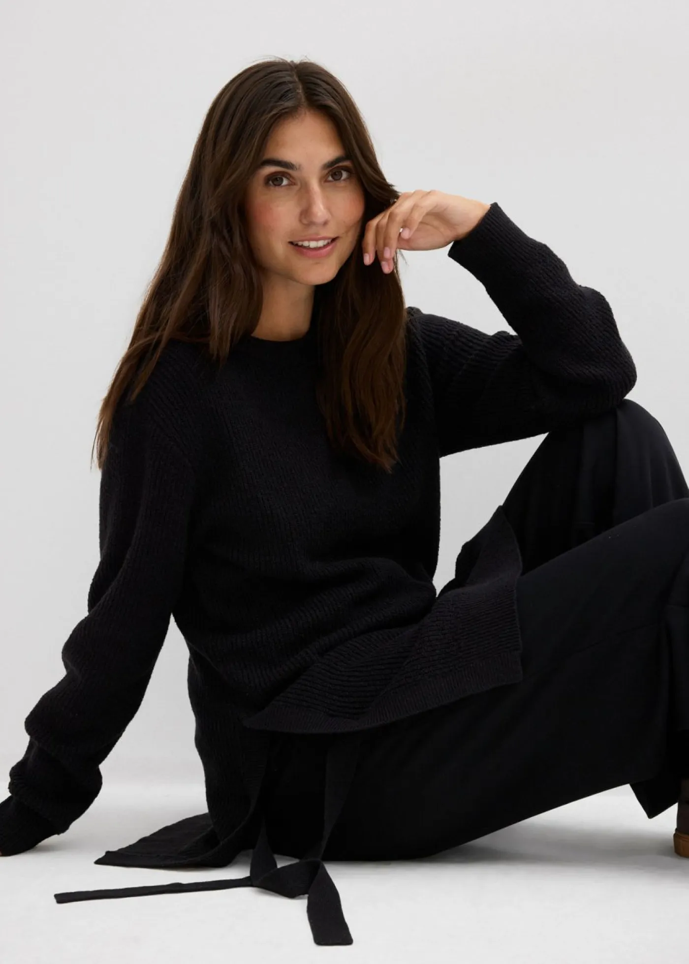 bonprix bonprix Premamá>Jersey premamá/de lactancia de algodón con contenido de lana Negro