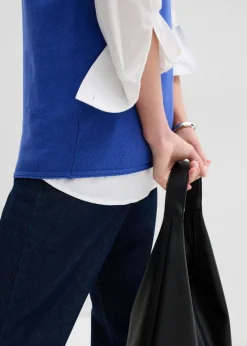 Mujer bonprix bonprix Jersey sin mangas de algodón puro