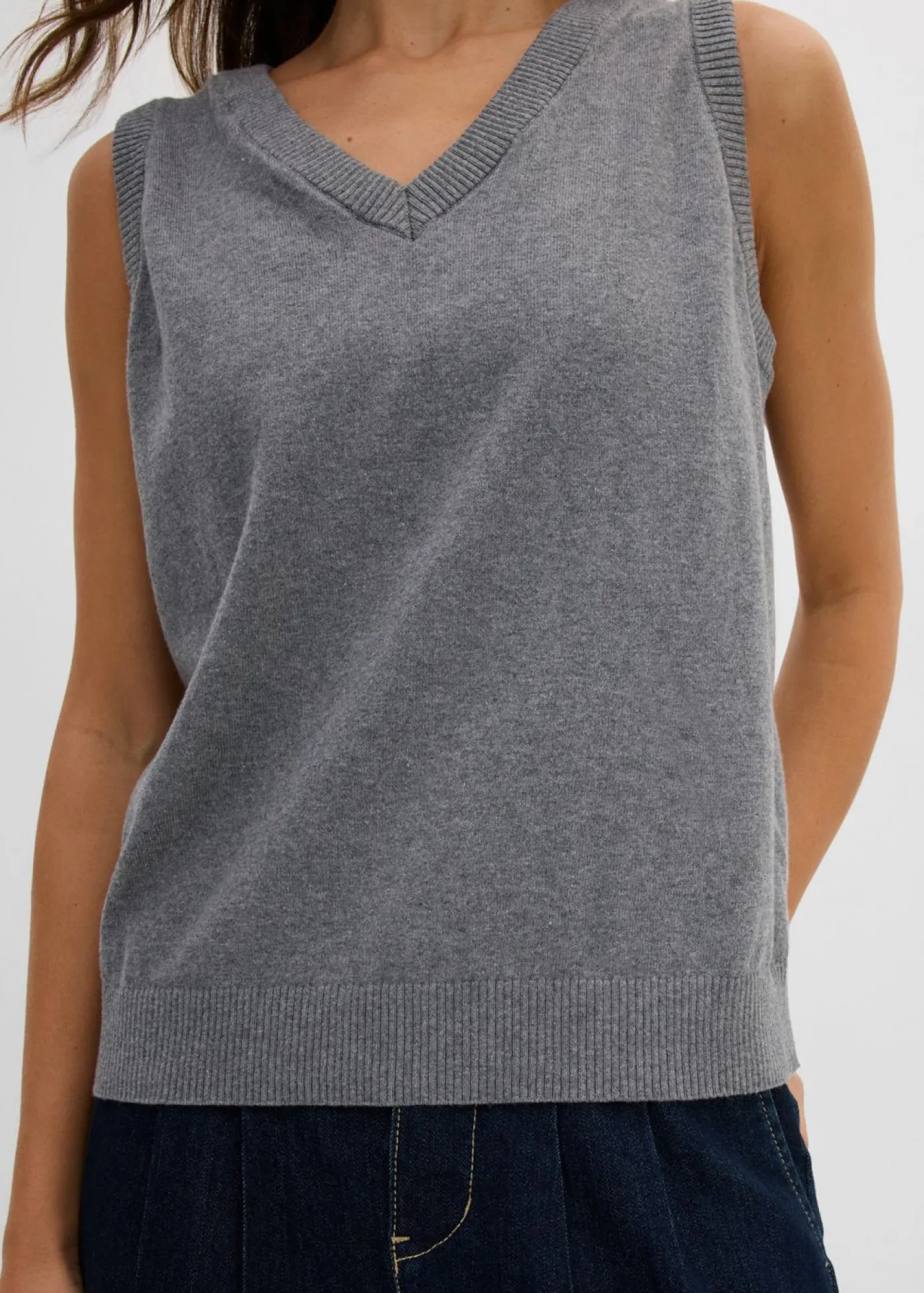 Mujer bonprix bonprix Jersey sin mangas de algodón orgánico puro