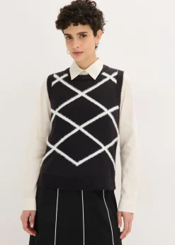 Mujer bonprix bonprix Jersey sin mangas de hilo suave