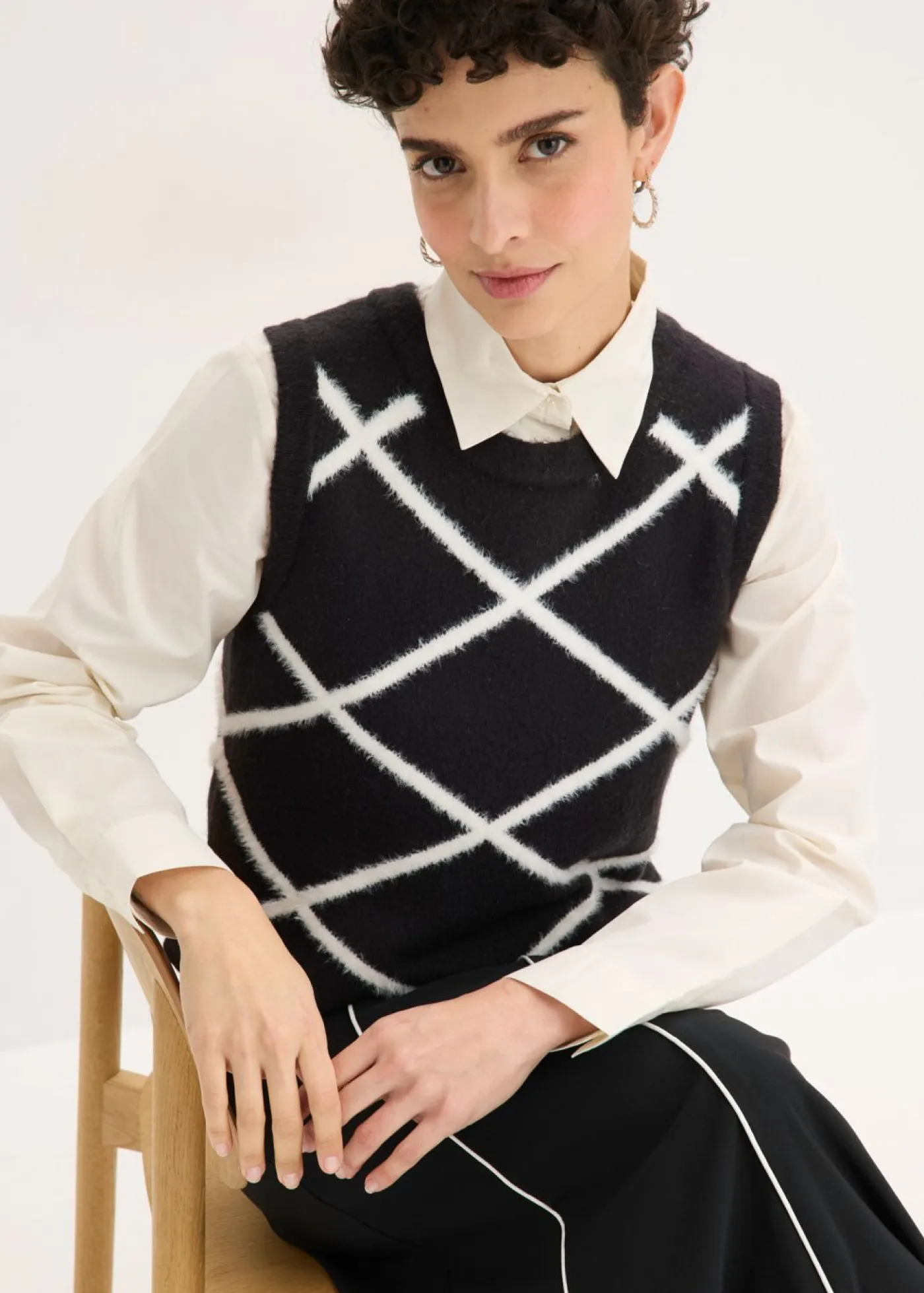 Mujer bonprix bonprix Jersey sin mangas de hilo suave