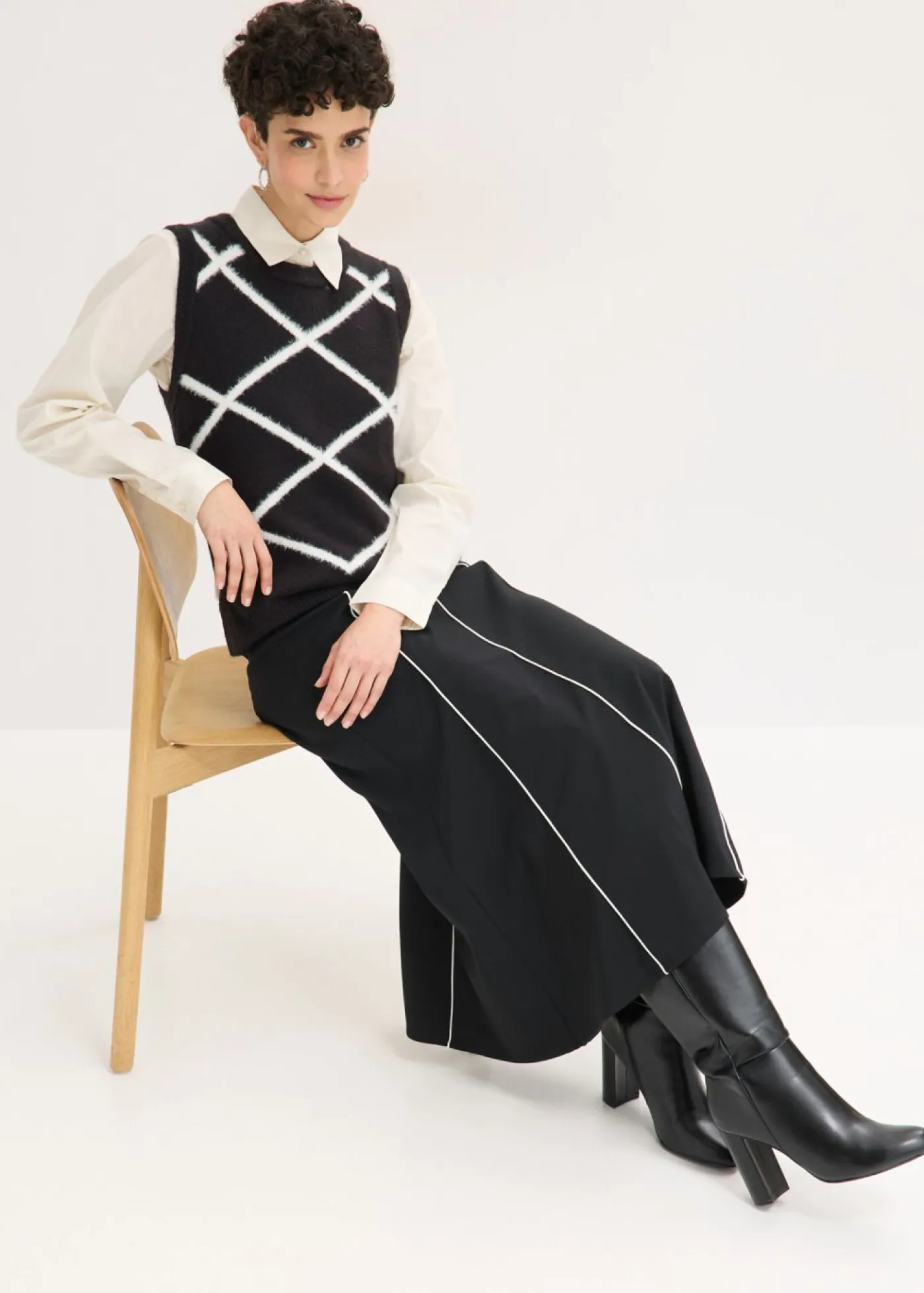 Mujer bonprix bonprix Jersey sin mangas de hilo suave