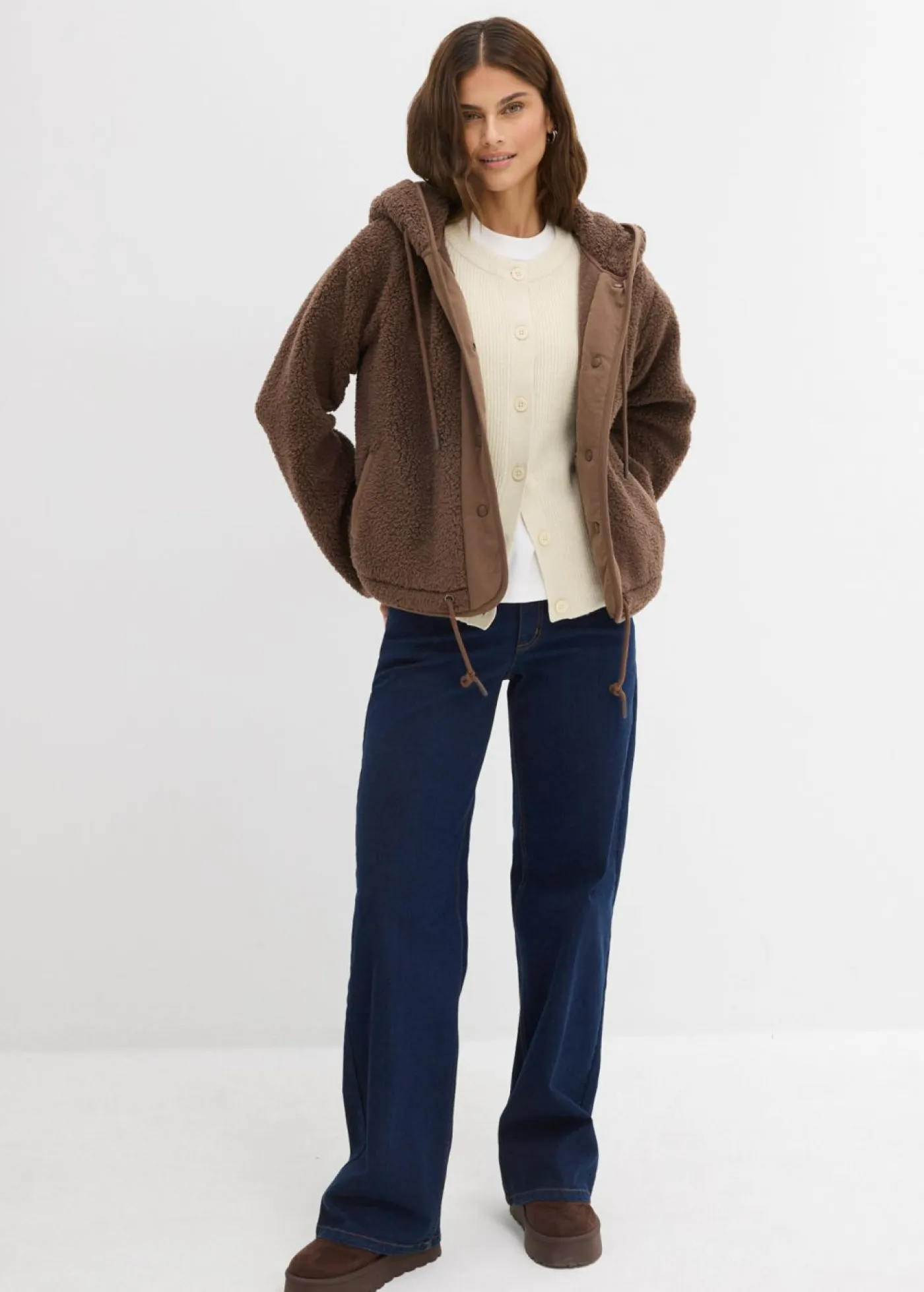 bonprix bonprix Básicos|Jerséis>Jersey sin mangas de punto grueso Crudo