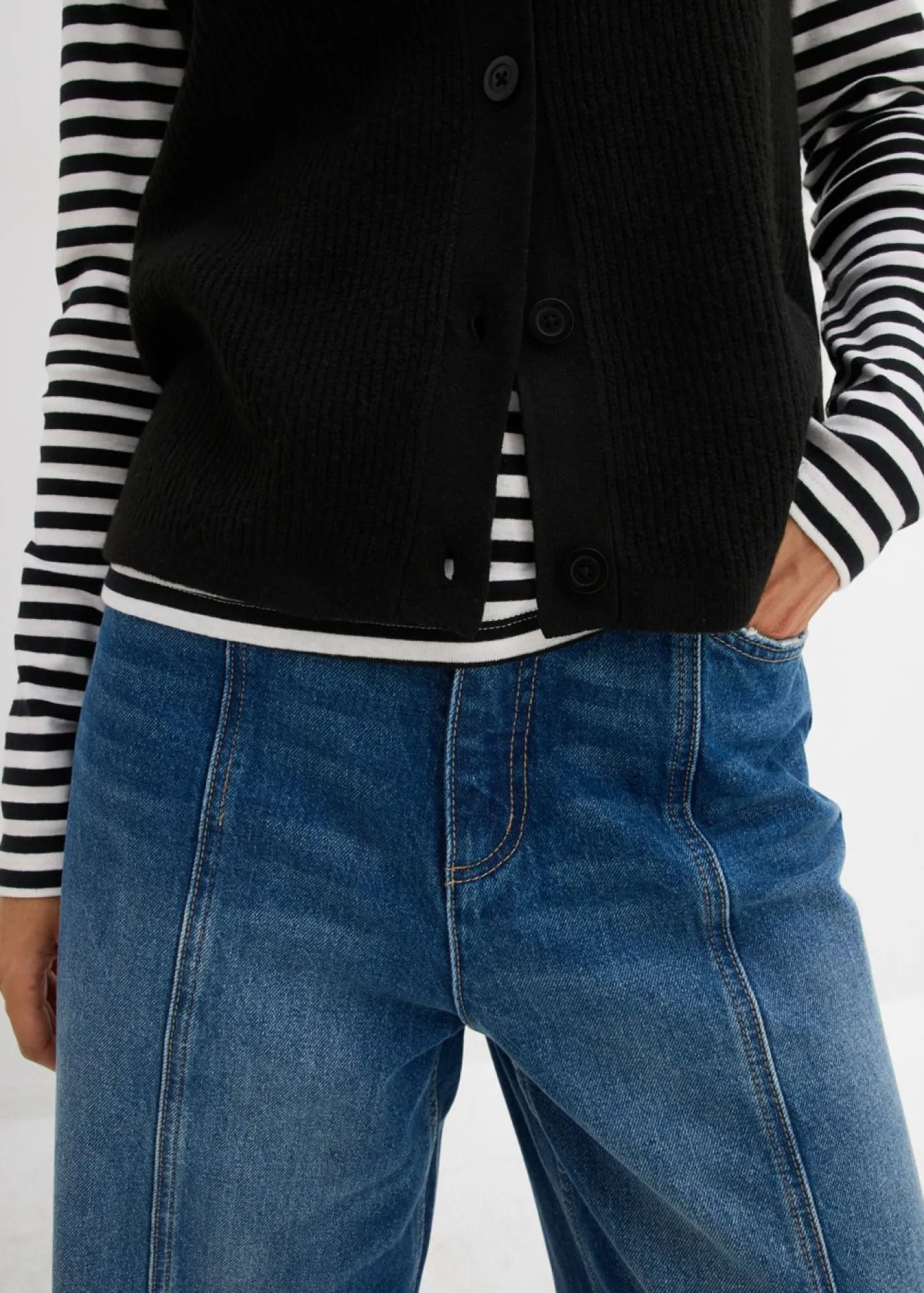 Mujer bonprix bonprix Jersey sin mangas de punto grueso