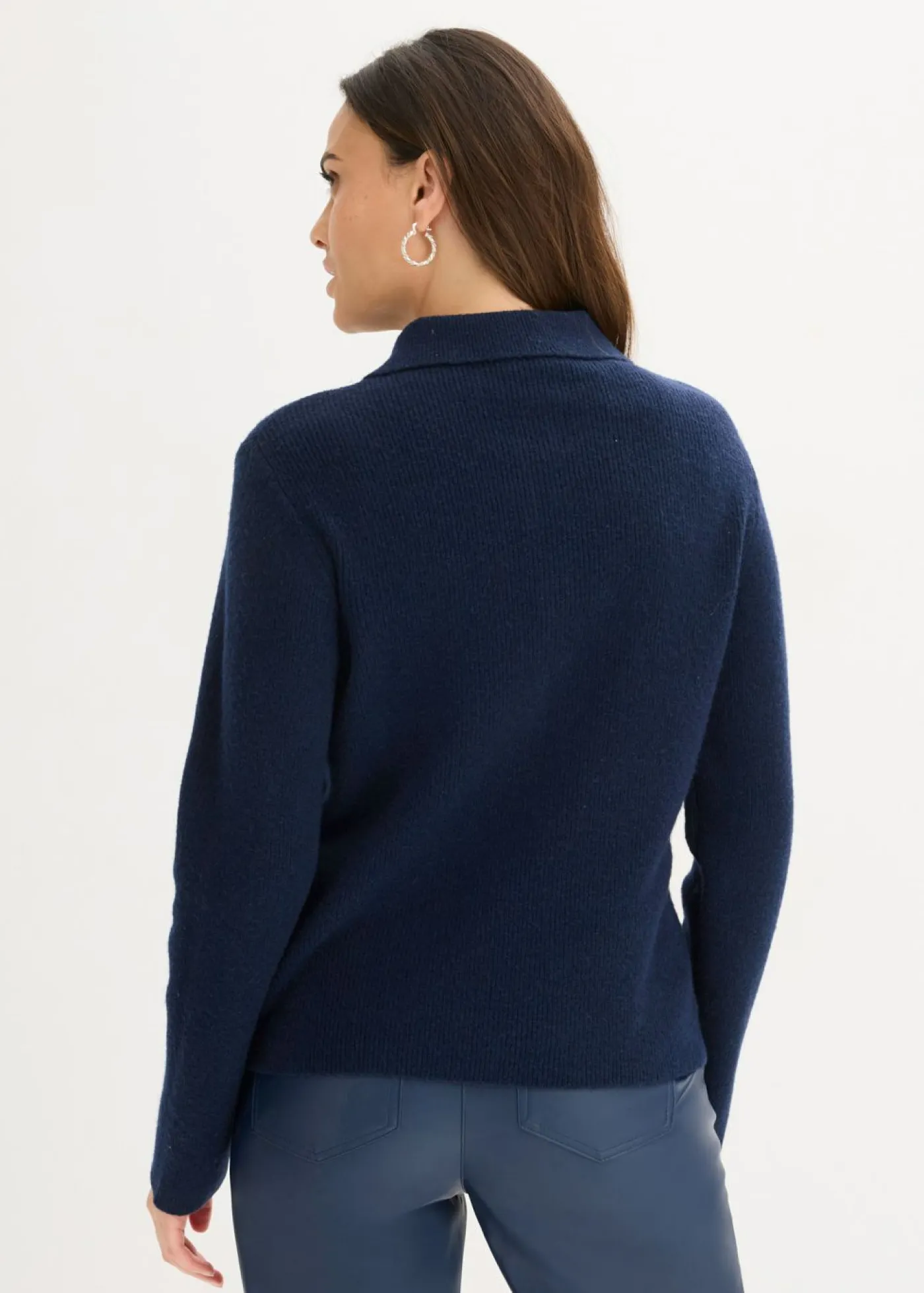 Mujer bonprix bonprix Jersey tipo polo con contenido de lana