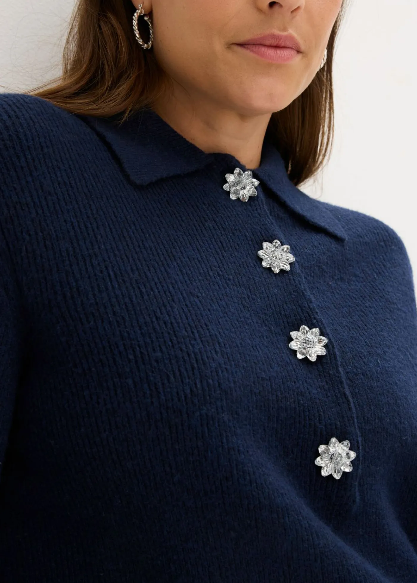 Mujer bonprix bonprix Jersey tipo polo con contenido de lana