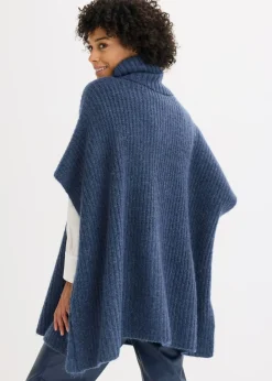 Mujer bonprix bonprix Jersey tipo poncho con mezcla de lana