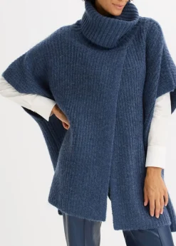 Mujer bonprix bonprix Jersey tipo poncho con mezcla de lana