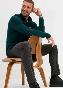 Hombre bonprix bonprix Jersey tipo troyer de algodón puro