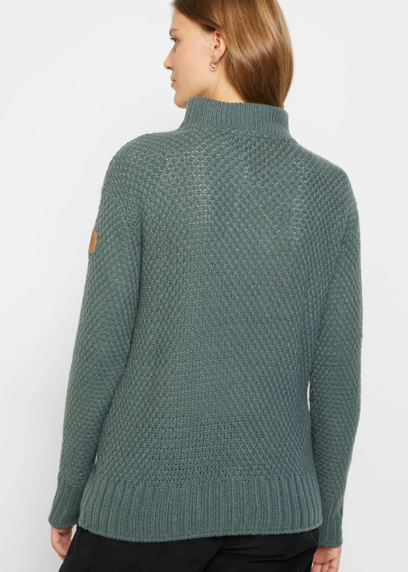 bonprix bonprix Jerséis>Jersey troyer con estructura Verde eucalipto