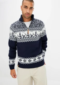 Hombre bonprix bonprix Jersey troyer con patrón nórdico