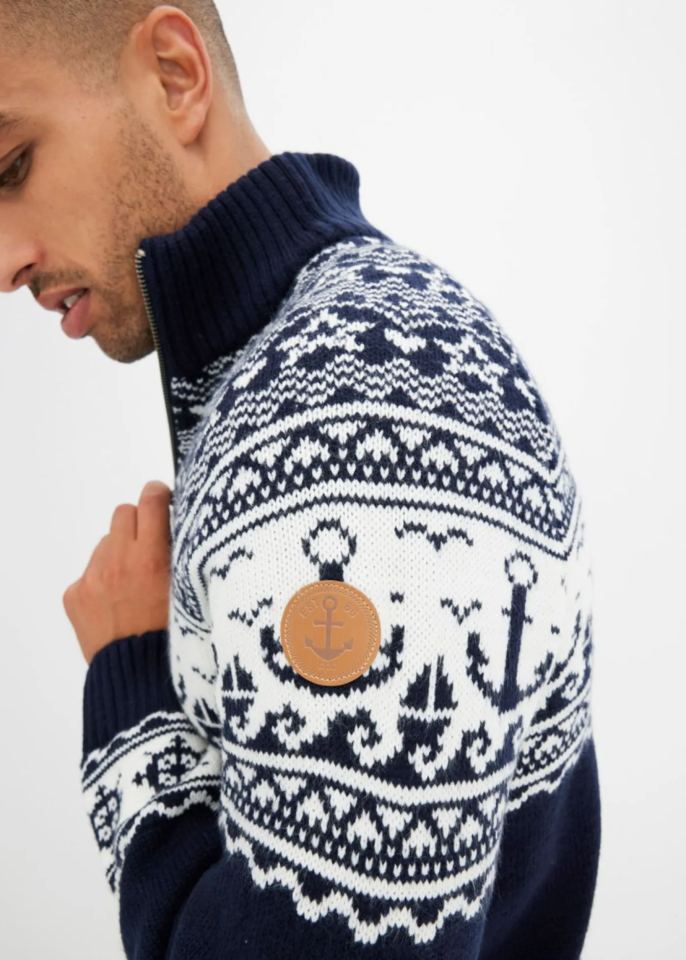 Hombre bonprix bonprix Jersey troyer con patrón nórdico