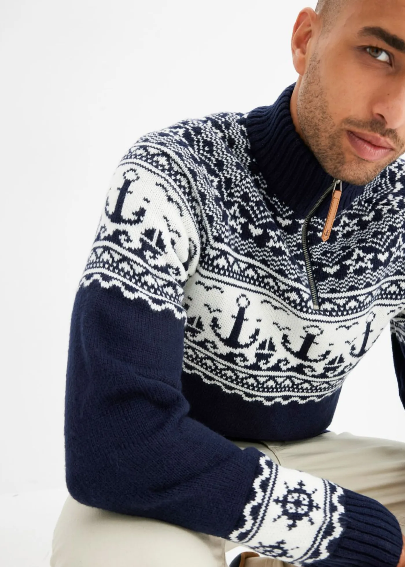 Hombre bonprix bonprix Jersey troyer con patrón nórdico