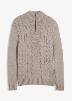 Hombre bonprix bonprix Jersey troyer con patrón trenzado