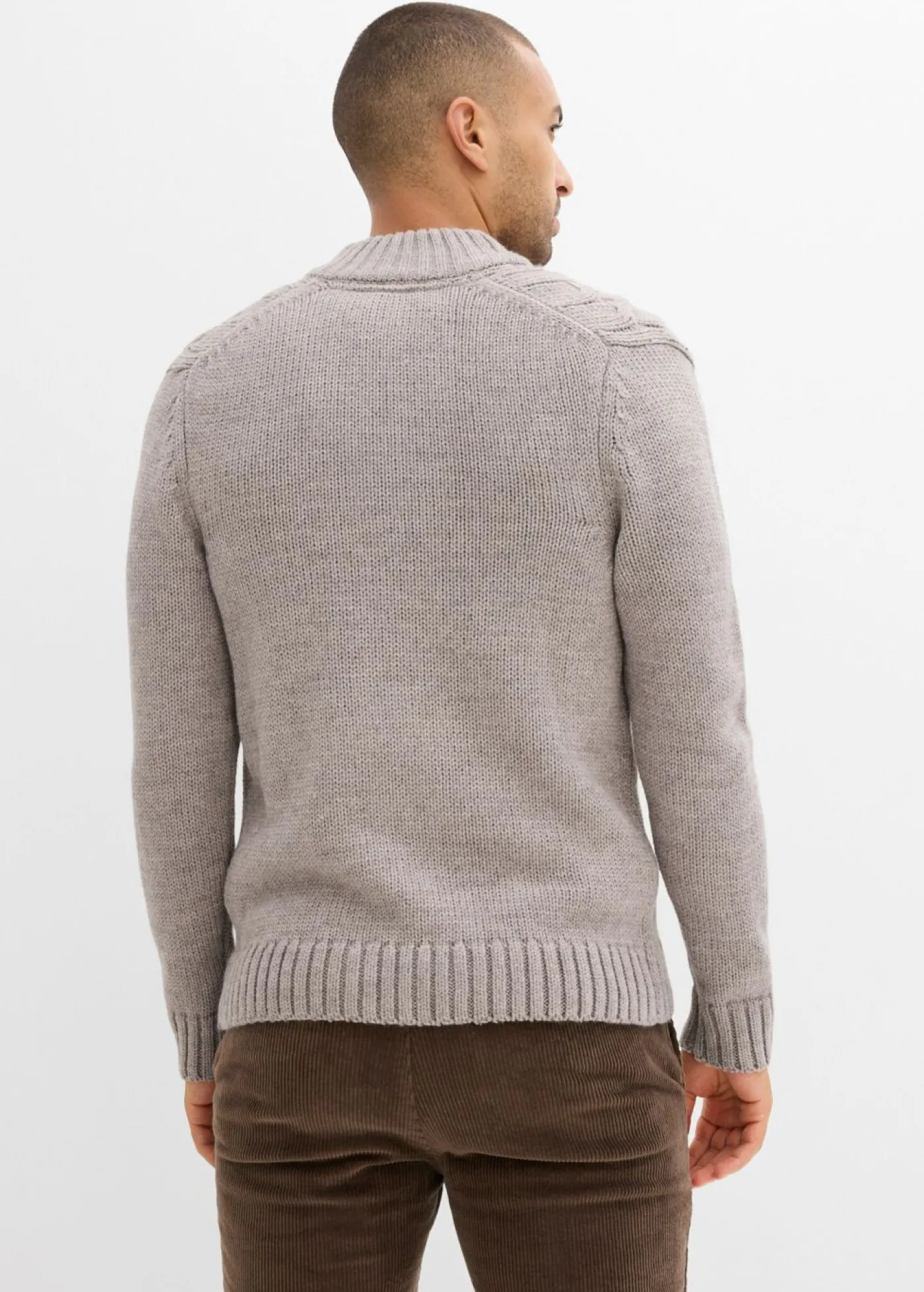 Hombre bonprix bonprix Jersey troyer con patrón trenzado