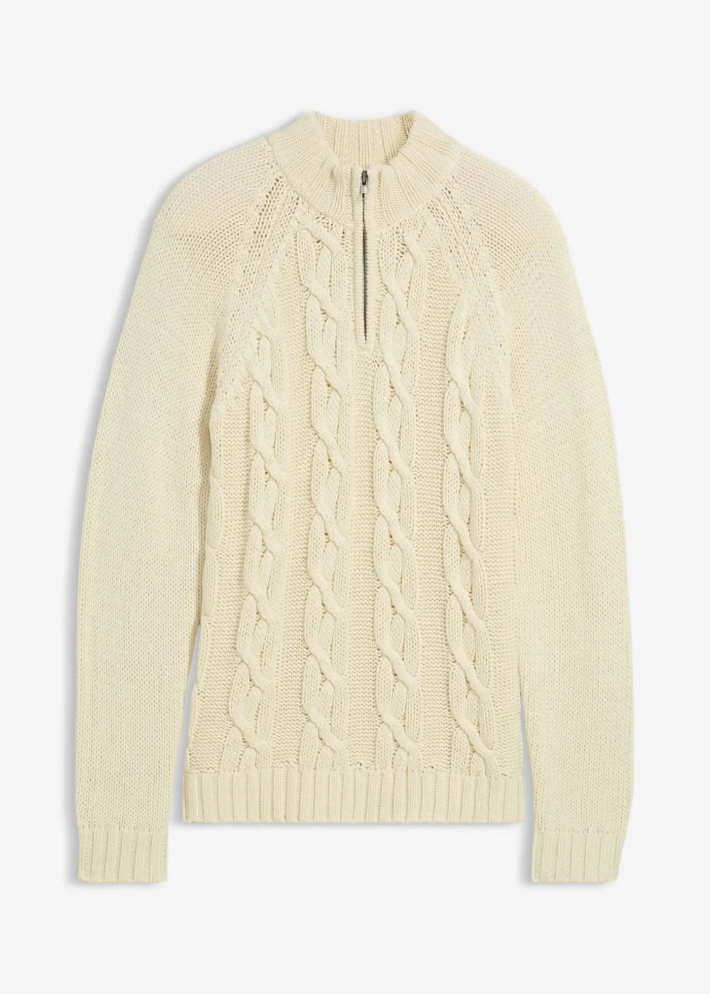 Hombre bonprix bonprix Jersey troyer de punto grueso con diseño trenzado, en suave mezcla de algodón