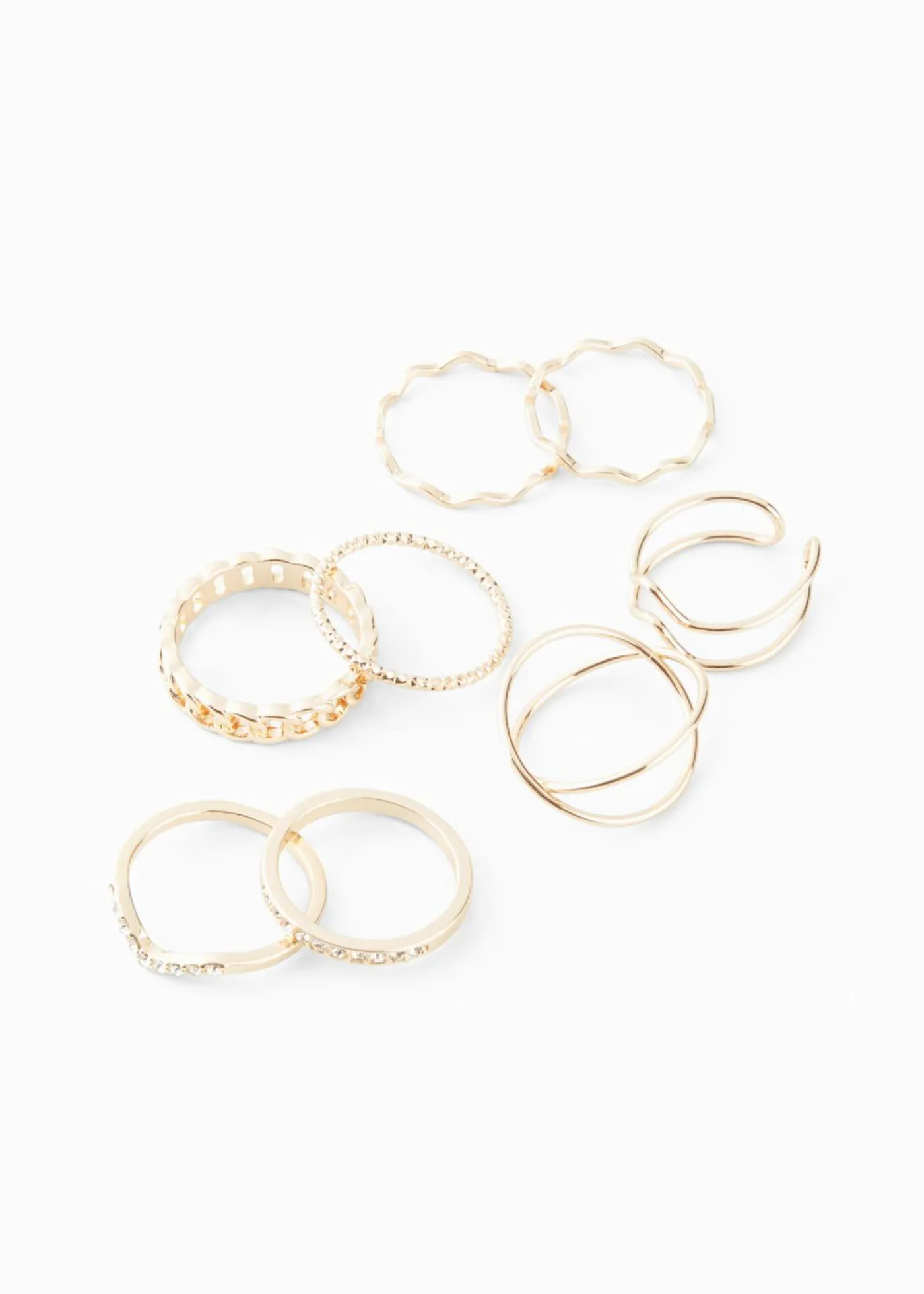 bonprix bonprix Complementos Temáticos·Accesorios Elegantes|Joyería>Juego de anillos (8 unidades) en diversos diseños Dorado