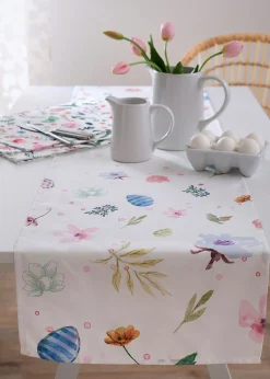 bonprix bonprix Juego de manteles con estampado de flores (4 unidades)