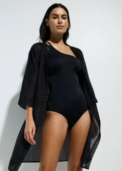 bonprix bonprix Ropa De Playa|Camisas Y Blusas>Kimono de playa Negro