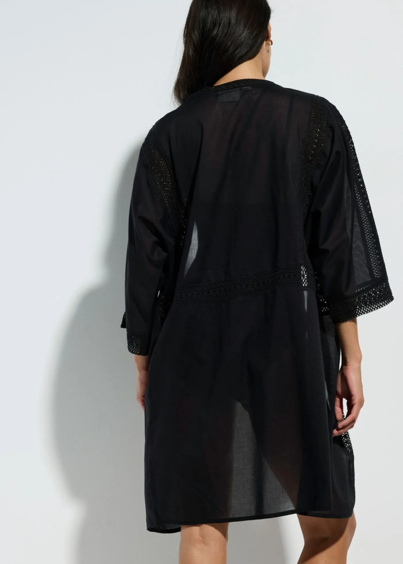 bonprix bonprix Ropa De Playa|Camisas Y Blusas>Kimono de playa Negro