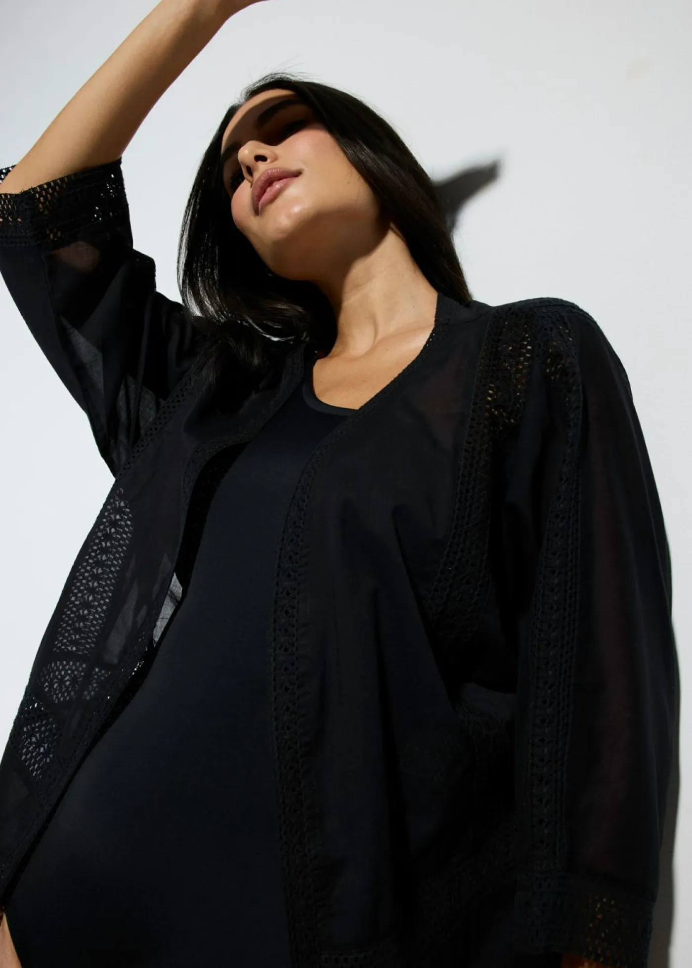 bonprix bonprix Ropa De Playa|Camisas Y Blusas>Kimono de playa Negro