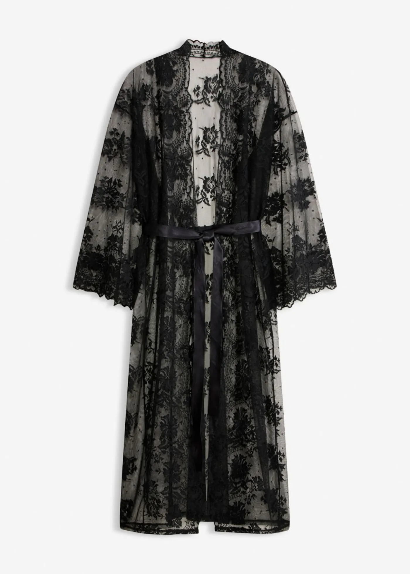 bonprix VENUS Albornoces Y Batas|Lencería>Kimono largo Negro