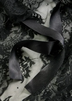 bonprix VENUS Albornoces Y Batas|Lencería>Kimono largo Negro