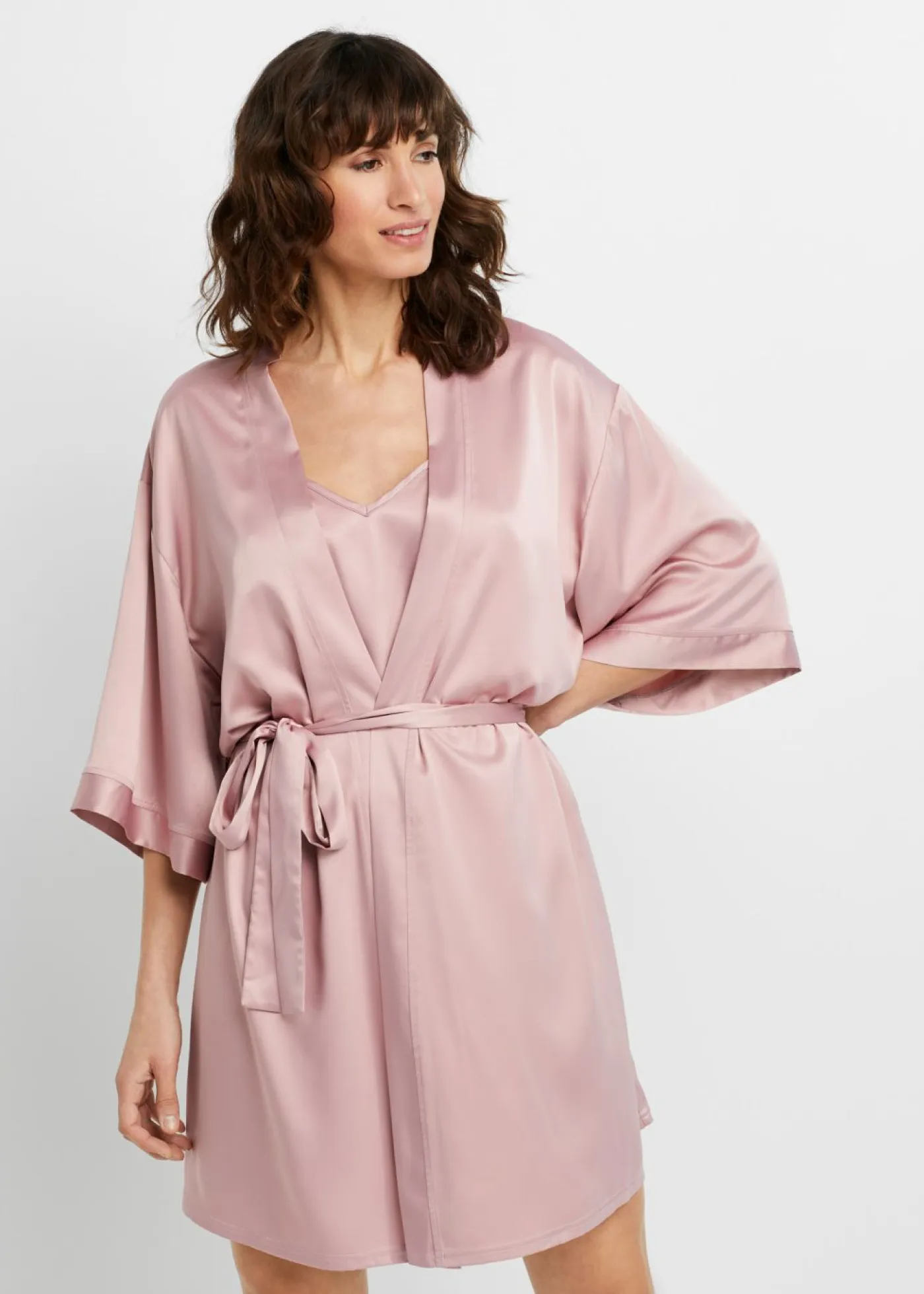 Mujer bonprix bonprix Kimono y negligé (juego de bata de 2 piezas)