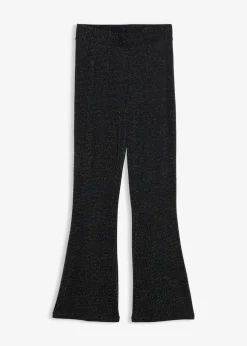 bonprix bonprix Pantalones>Leggings acampanados con purpurina Negro